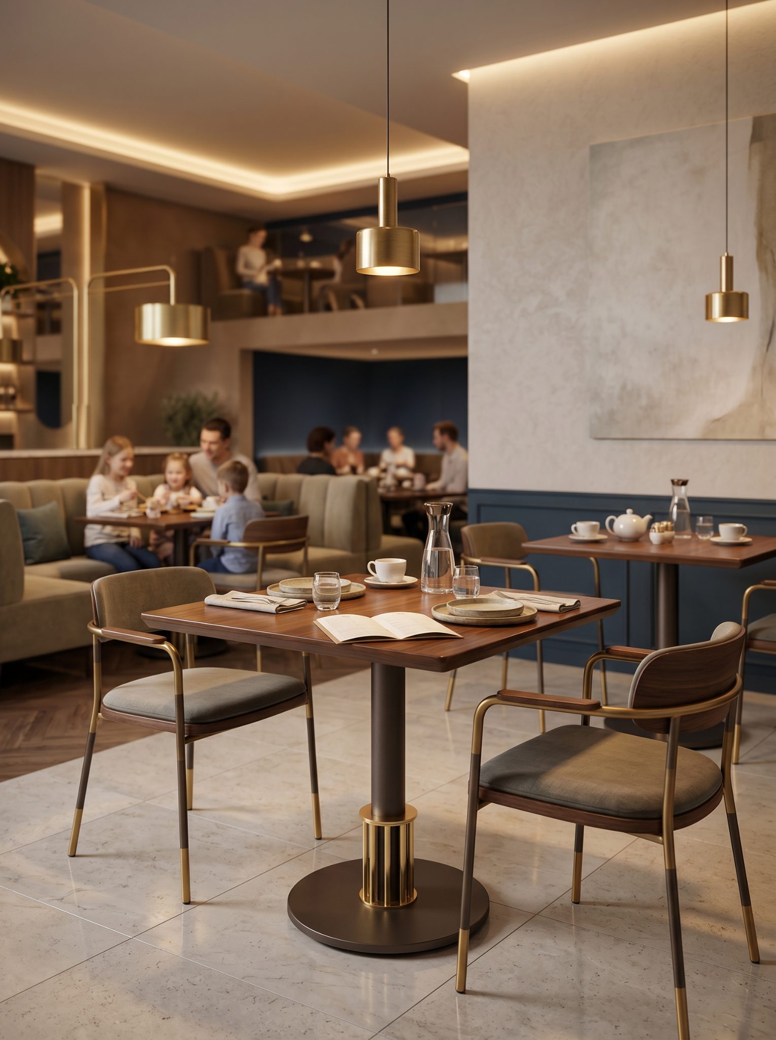 Premium restoran masa düzeni